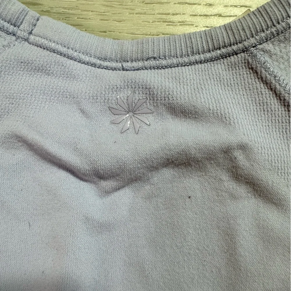 ATHLETA GIRL POWER UP SEAMLESS TOP, Dusky Blue, Size XL/14